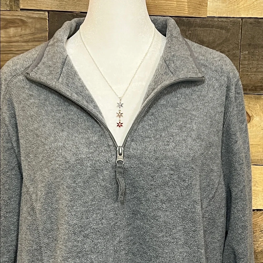 Made for Life Gray Fleece Quarter Zip Up Pullover - Picture 3 of 16